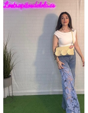 PANTALON ENCAJE VAQUERO