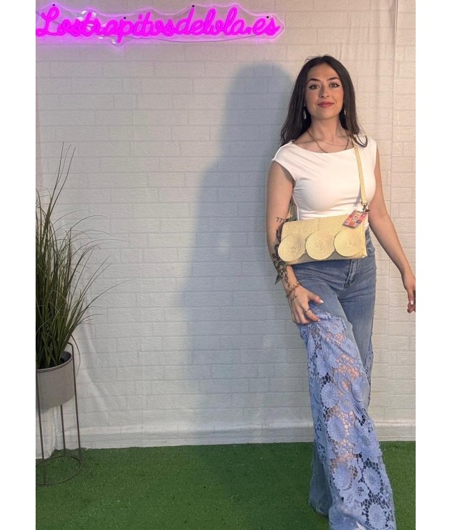 PANTALON ENCAJE VAQUERO