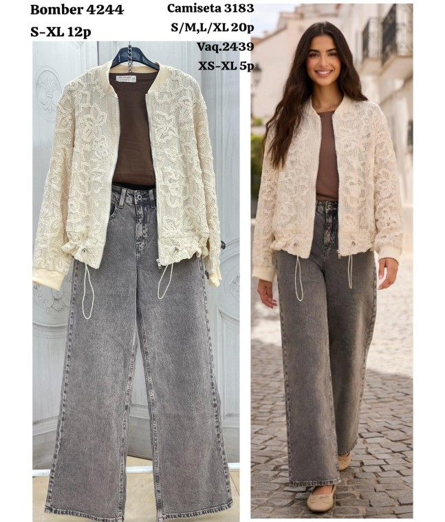 CHAQUETA BOMBER BORDADA