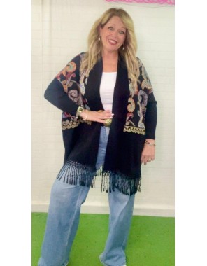 CHAQUETA KIMONO FLECOS