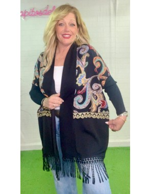 CHAQUETA KIMONO FLECOS