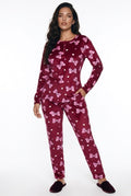 PIJAMA DE MUJER CON ESTAMPADO DE LAZOS