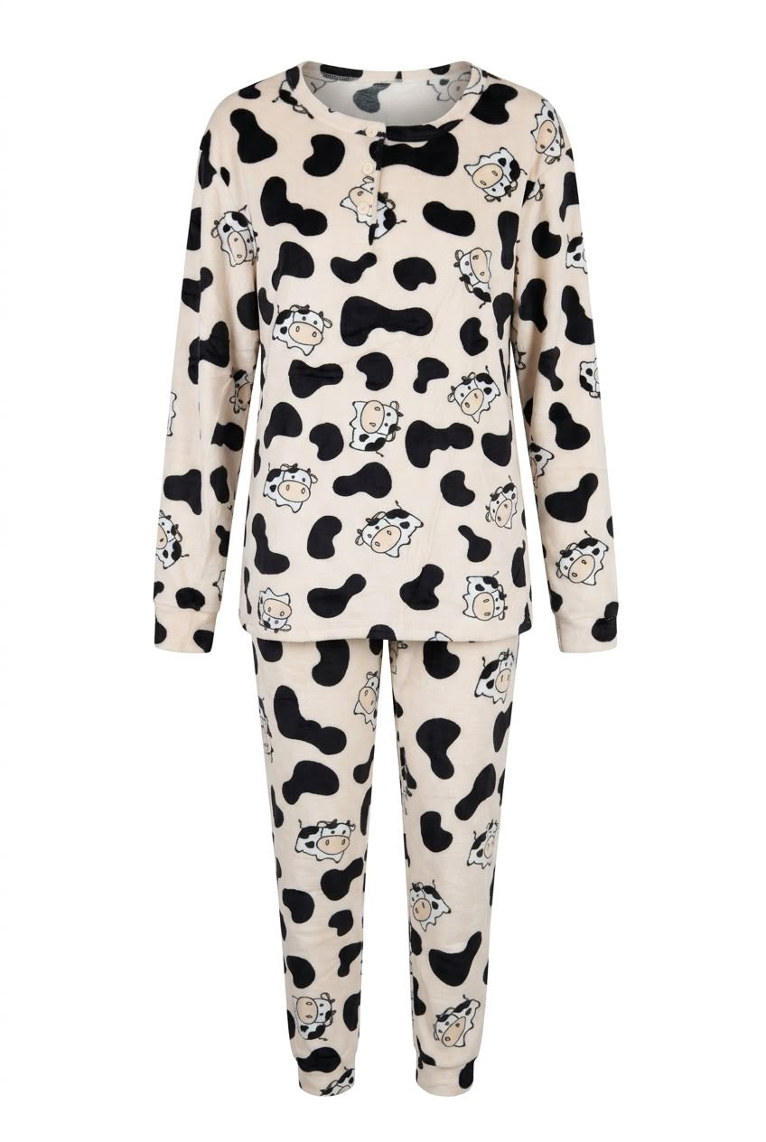 PIJAMA DE MUJER ESTAMPADO DE VACAS