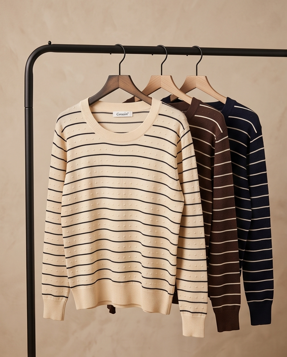 JERSEY DE PUNTO CON RAYAS FINAS – TOPITOS