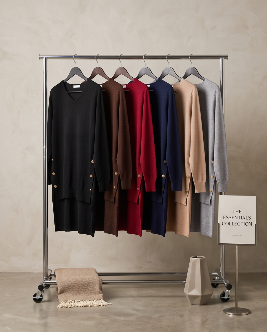 CONJUNTO DE PUNTO DE DOS PIEZAS CON BOTONES – OTOÑO