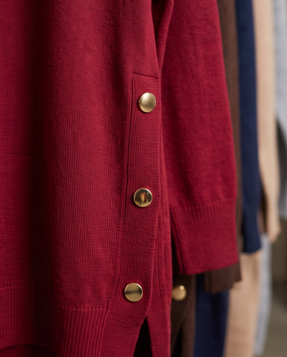 CONJUNTO DE PUNTO DE DOS PIEZAS CON BOTONES – OTOÑO