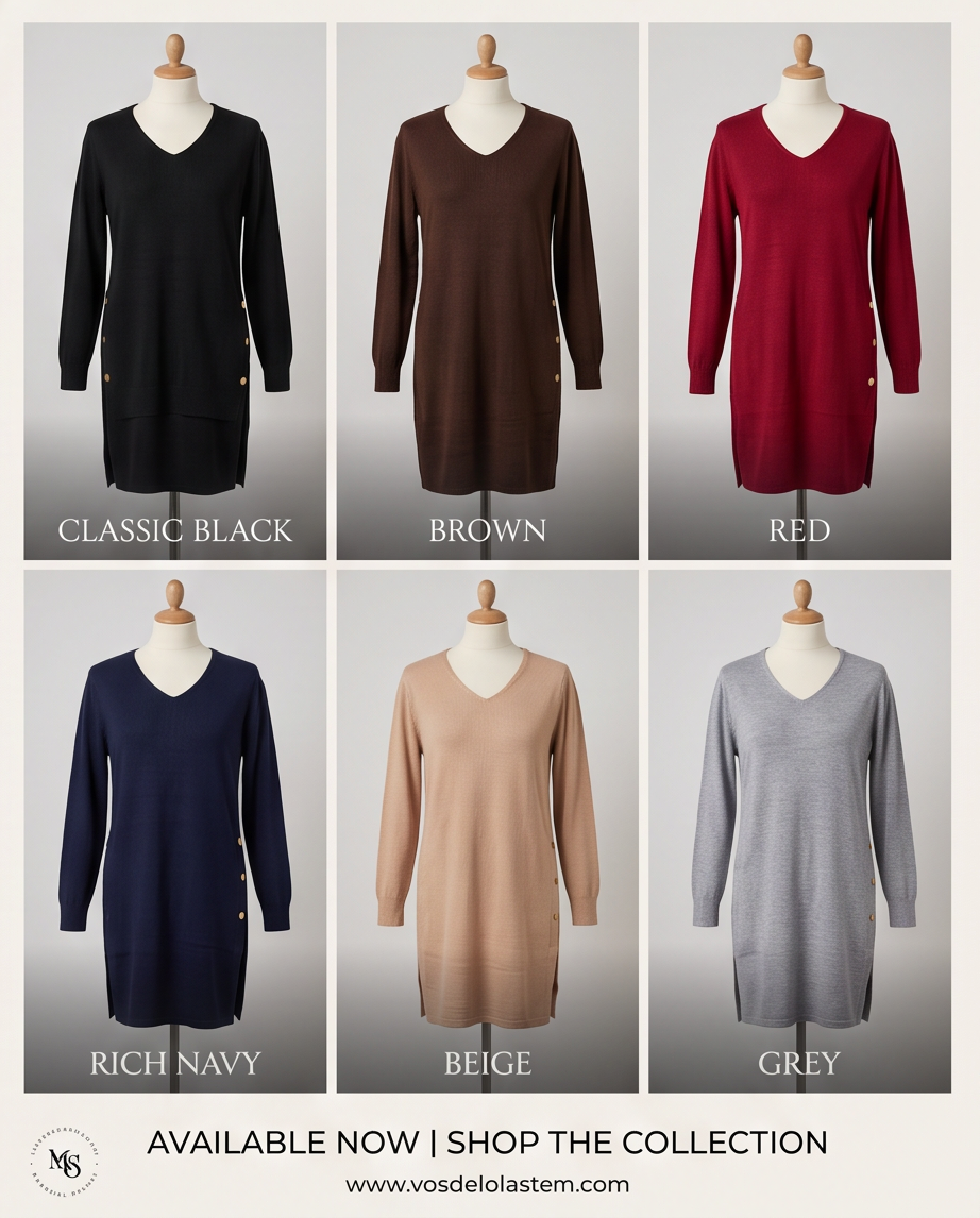 CONJUNTO DE PUNTO DE DOS PIEZAS CON BOTONES – OTOÑO