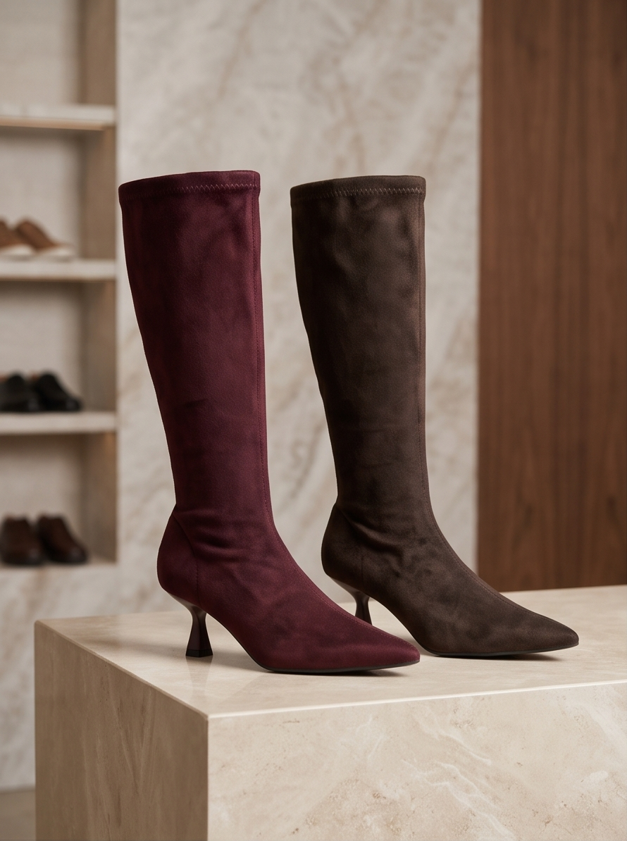 BOTA ALTA DE MUJER CON TACÓN FINO – BRUSELAS