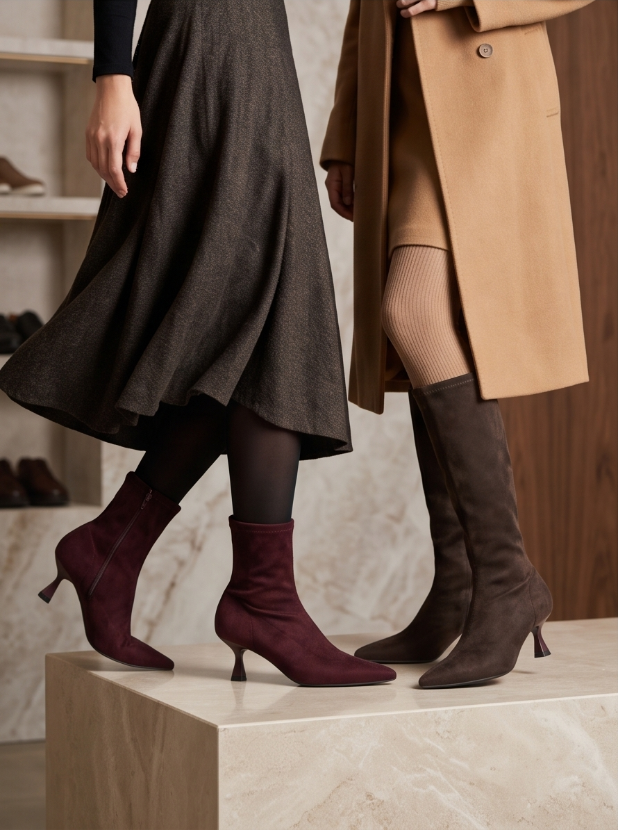 BOTA ALTA DE MUJER CON TACÓN FINO – BRUSELAS