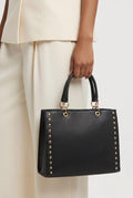 BOLSO DE MUJER NEGRO CON DETALLES DORADOS – SOFÍA