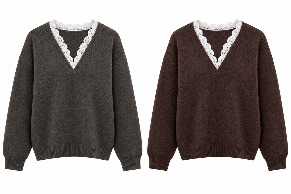 JERSEY DE PICO CON ENCAJE – ALMA