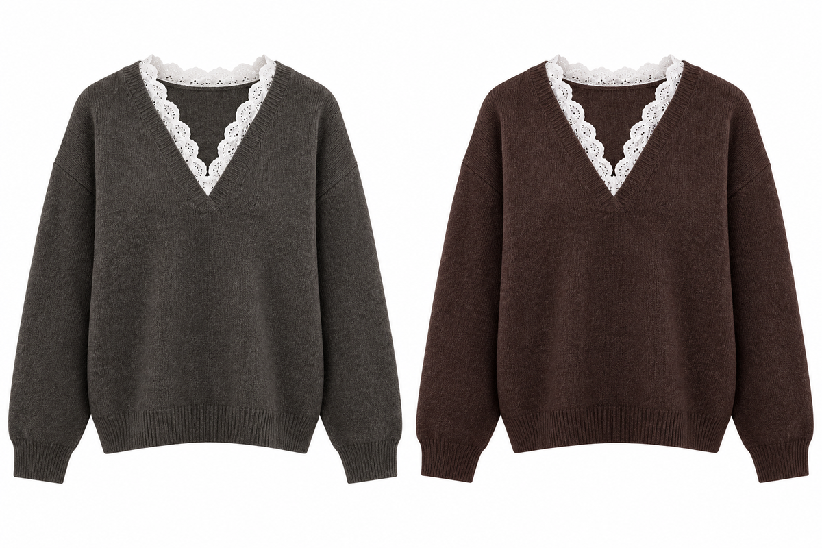JERSEY DE PICO CON ENCAJE – ALMA